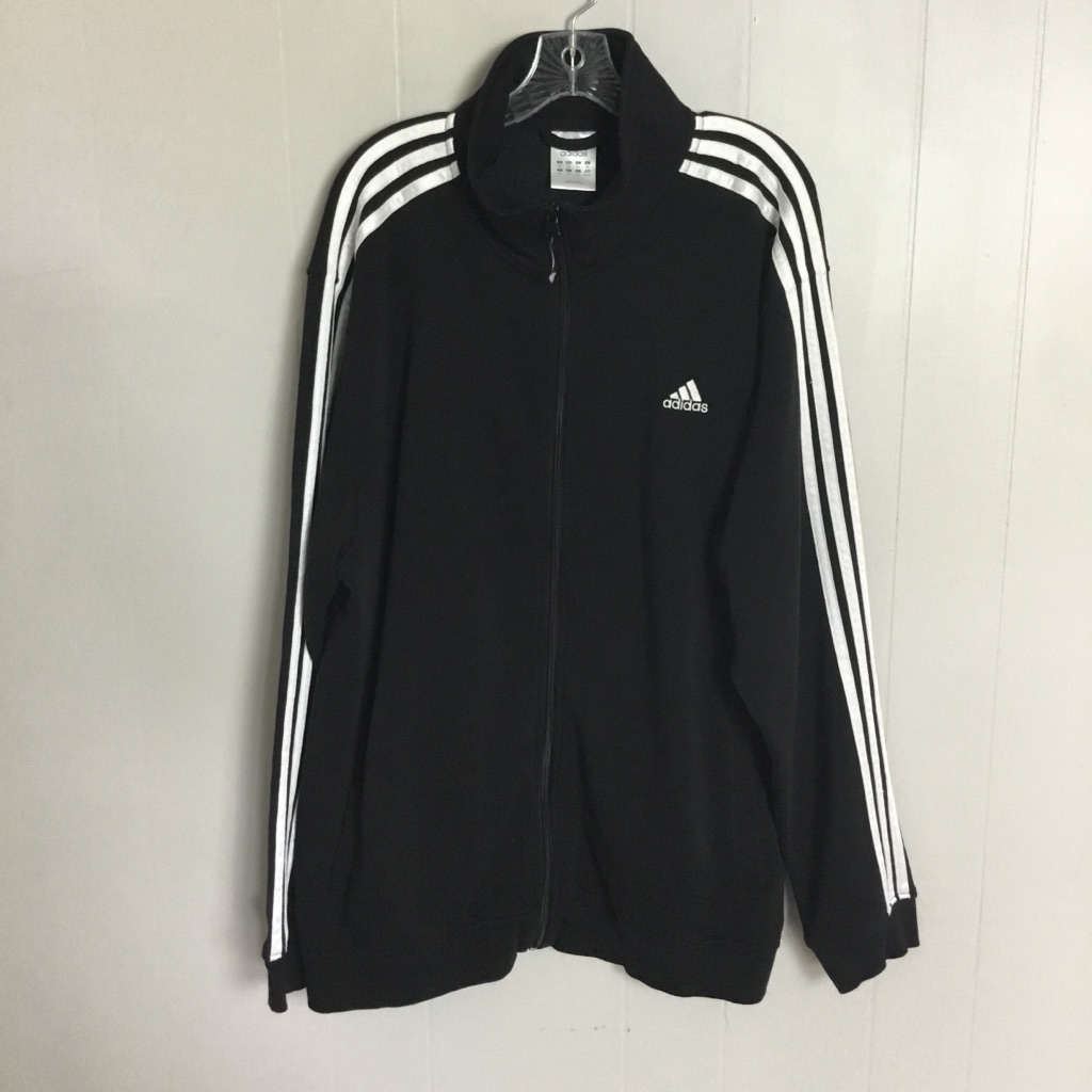Adidas Mens Zip Up Jacket Size 2xl Black New